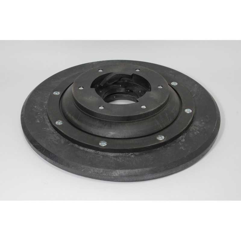 PLATEAU PORTE DISQUE AMORTISSEUR POUR MONOBROSSE TENNANT F12 (HAUTE VITESSE) DIAM 410MM PICOT